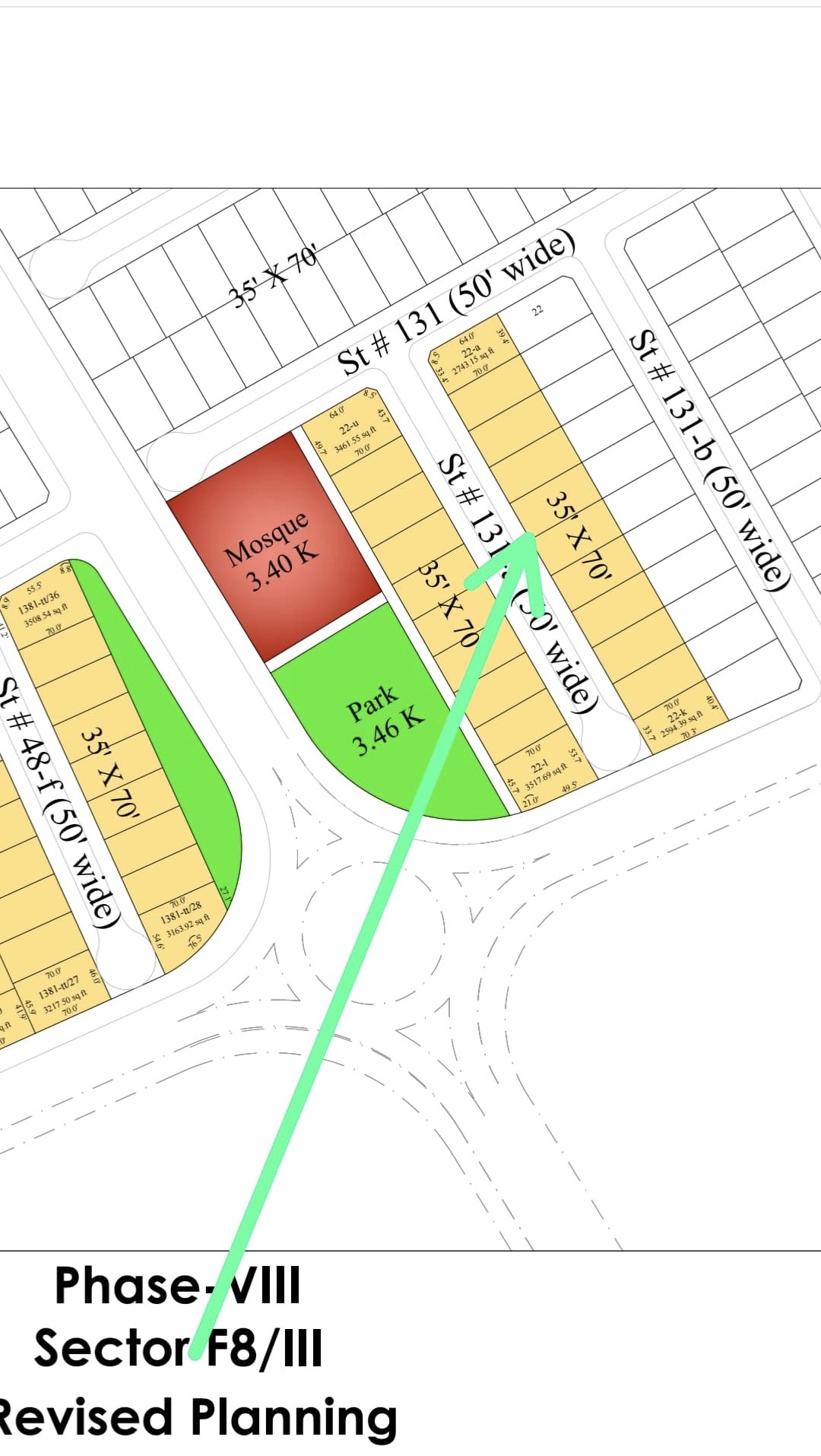 10 Marla Plot for sale in F-3 Block plot no 22E street 131A